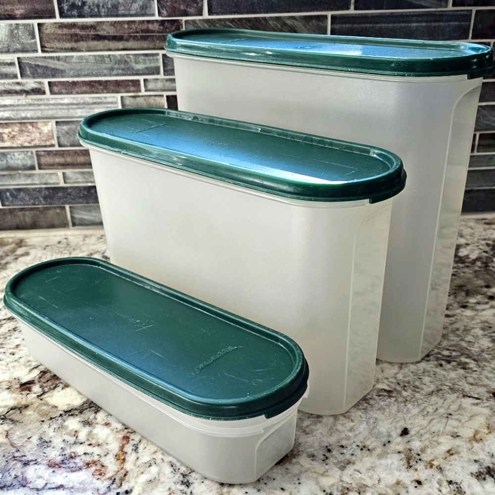Tupperware Modular Mates Super Oval #4, #3, and #1.